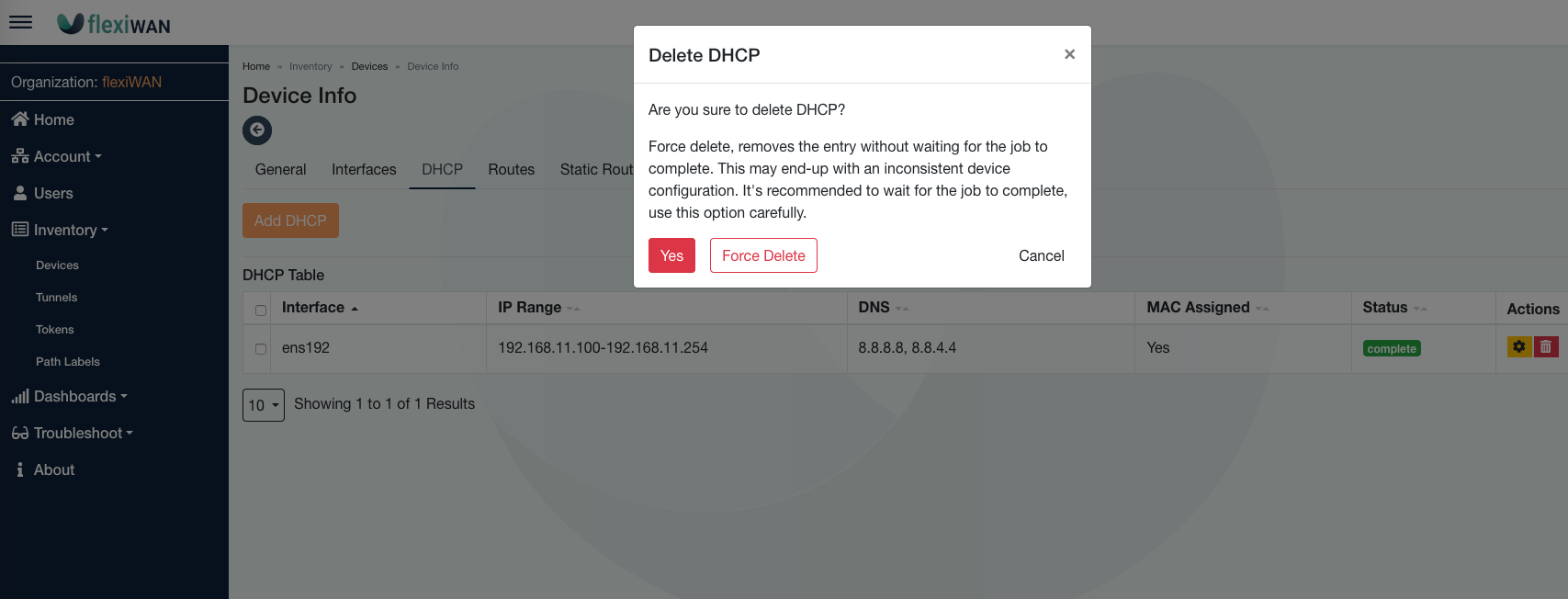 Remove DHCP