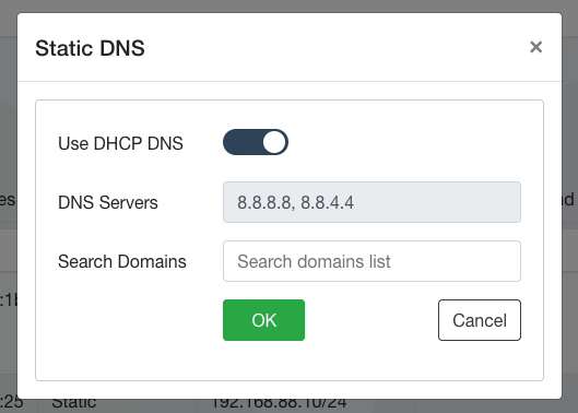 default DNS settings